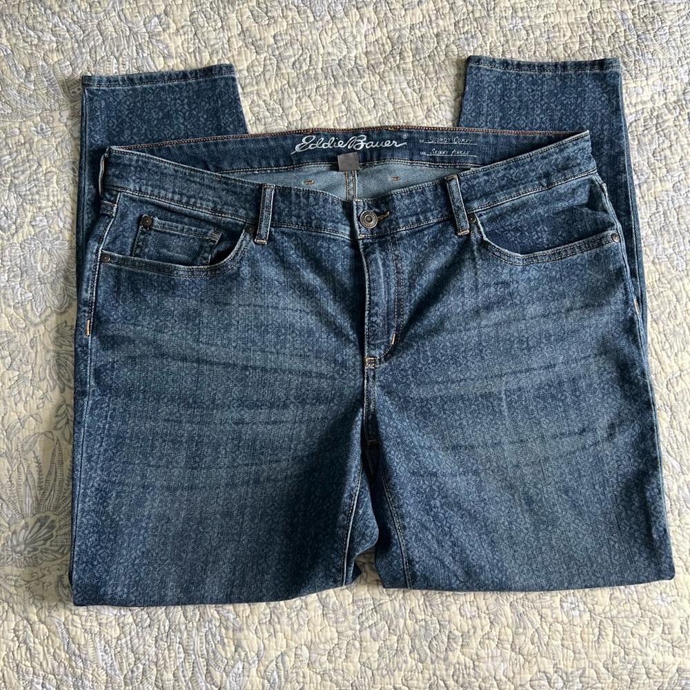 Eddie Bauer all over print denim jeans Never Worn!